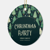 Kerstbomen Modern Sage Groen Patroon Partij Keramisch Ornament (Links)