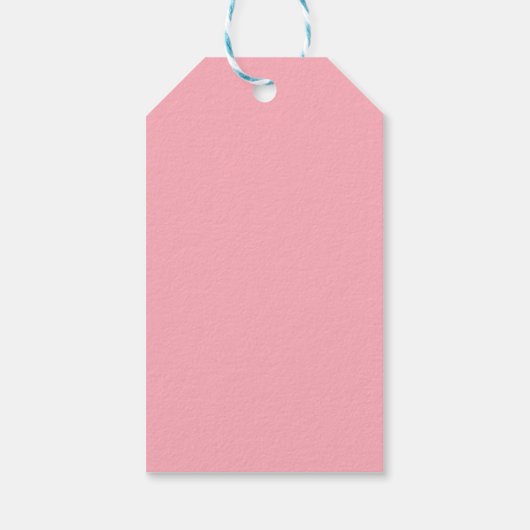 Kerstbomen Moderne Geometrische Pinks Blues Cadeaulabel (Achterkant)