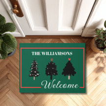 Kerstbomen Moderne Welkom Familienaam