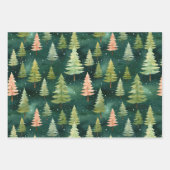 Kerstbomen Nachtbos Inpakpapier Vel (Voorkant 3)