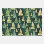 Kerstbomen Nachtbos Inpakpapier Vel (Voorkant 2)