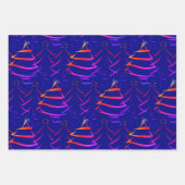 Kerstbomen, Navy Bright kleurrijk Inpakpapier Vel (Voorkant)