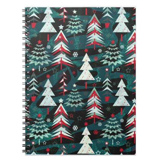 kerstbomen. notitieboek (Voorkant)