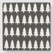 kerstbomen Onderzetter met marmer Stone (Voorkant)