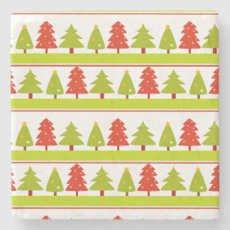 Kerstbomen ontworpen stenen onderzetter