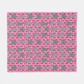 Kerstbomen op Hot Pink Fleece Deken (Voorkant (Horizontaal))