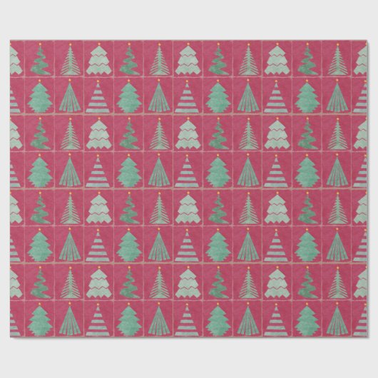 kerstbomen op papier voor kartonnen dozen (Vlak)