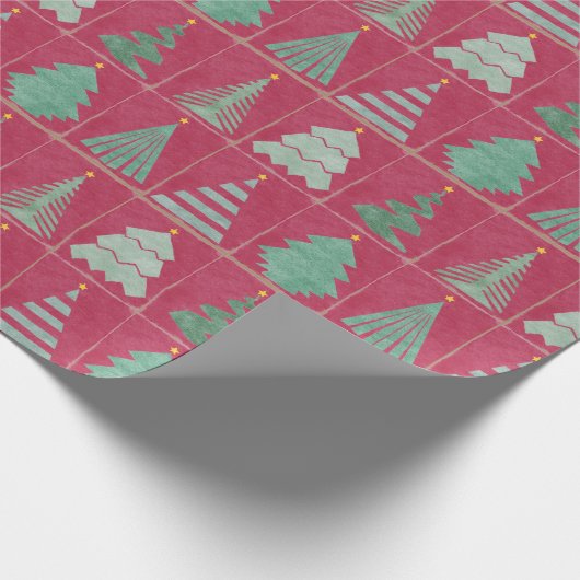 kerstbomen op papier voor kartonnen dozen (Hoek)