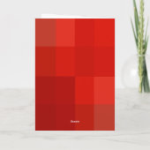 kerstbomen op rode dozen kaart (Achterkant)