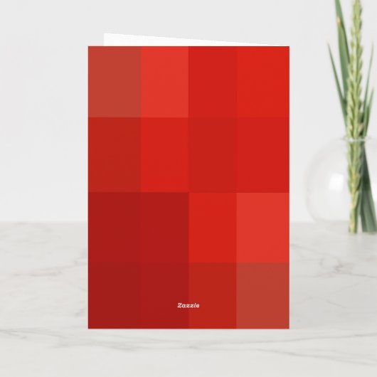 Kerstbomen op rode geruite dozen kaart (Achterkant)