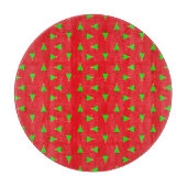 kerstbomen op rood snijplank (Voorkant)