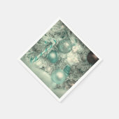 Kerstbomen Ornament Groene Waterverf Servet (Hoek)