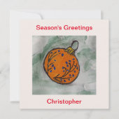 Kerstbomen Ornament platte Kaart (Voorkant)