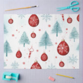 Kerstbomen Ornamenten Sneeuwvlokken Kerstmis Tissuepapier (Craft)