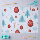 Kerstbomen Ornamenten Sneeuwvlokken Kerstmis Tissuepapier (Craft)