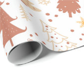 Kerstbomen Ornamenten Sterren Wit Kerst Cadeaupapier (Rol Hoek)