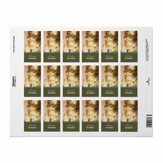 Kerstbomen Ornamenten Vakantie Labels (Full Sheet)