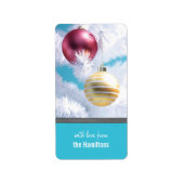 Kerstbomen Ornamenten Vakantie Labels (Voorkant)