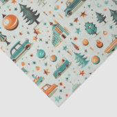 Kerstbomen Ornamenten Voertuigen Groene Kerst Tissuepapier (Detail)