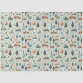 Kerstbomen Ornamenten Voertuigen Groene Kerst Tissuepapier (Voorkant)