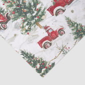 Kerstbomen oude rode vrachtwagen tissuepapier (Detail)