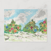 Kerstbomen overdag feestdagenkaart (Voorkant)