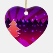 kerstbomen, Paars Keramisch Ornament (Achterkant)