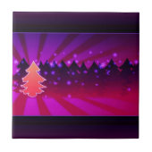 kerstbomen, Paars Tegeltje (Voorkant)