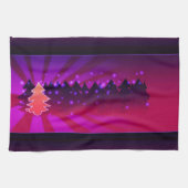 kerstbomen, Paars Theedoek (Horizontaal)