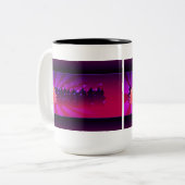 kerstbomen, Paars Tweekleurige Koffiemok (Voorkant links)