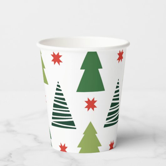 kerstbomen papieren bekers (Achterkant)