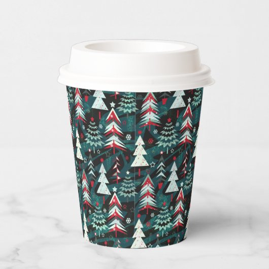 kerstbomen. papieren bekers (Rechts)