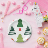 kerstbomen papieren bordje (Feest)