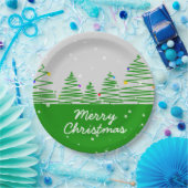 kerstbomen papieren bordje (Feest)
