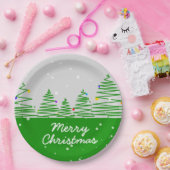 kerstbomen papieren bordje (Feest)