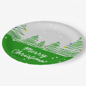 kerstbomen papieren bordje (Gekanteld)