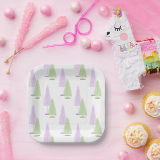 kerstbomen papieren bordje