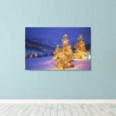 Kerstbomen, Park City, Wastch Mountains, Canvas Afdruk (Insitu (Houten vloer))