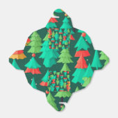 Kerstbomen Patroon Bedankdoosjes (Uitgevouwen)