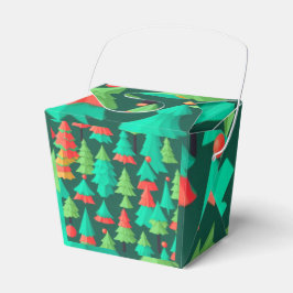 Kerstbomen Patroon Bedankdoosjes