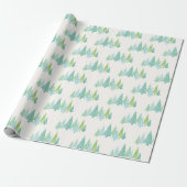 Kerstbomen patroon cadeaupapier (Uitgerold)
