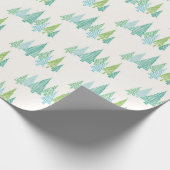 Kerstbomen patroon cadeaupapier (Hoek)