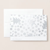 Kerstbomen patroon folie kaarten (Met envelop)