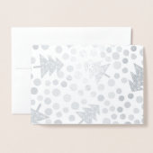 Kerstbomen patroon folie kaarten (Voorkant met envelop)