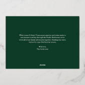 Kerstbomen Patroon Foto Joy Folie Feestdagenkaart (Achterkant)