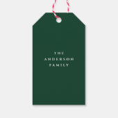 Kerstbomen Patroon Groen Rood Vakantie Cadeau Labe Cadeaulabel (Achterkant)