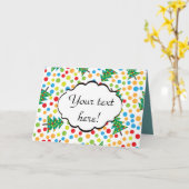 Kerstbomen patroon kaart (Gele Bloem)