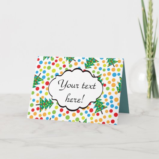 Kerstbomen patroon kaart (Voorkant)