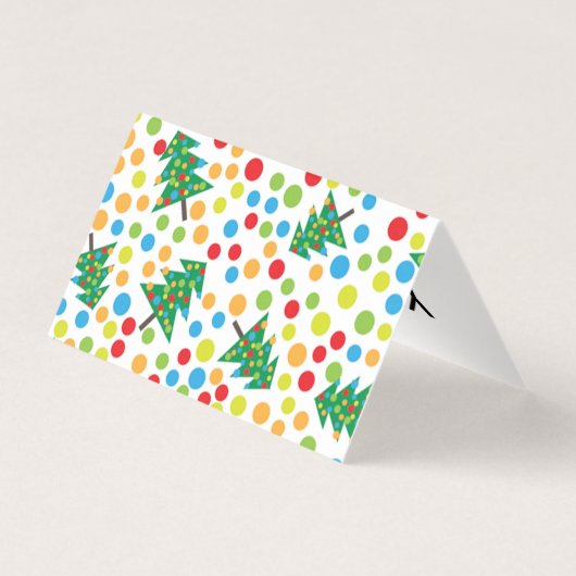 Kerstbomen patroon kaart (Achterkant)