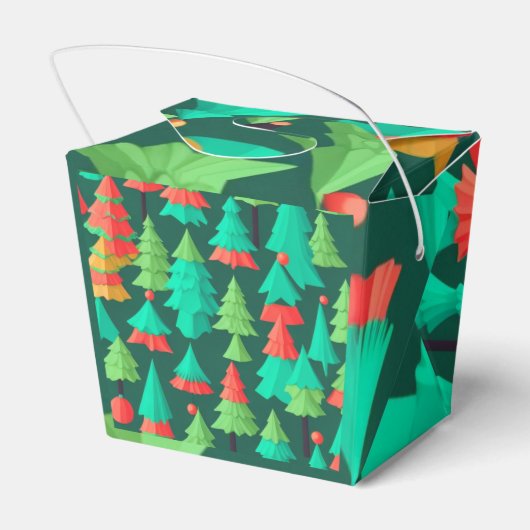 Kerstbomen Pattern Bedankdoosjes (Achterkant)